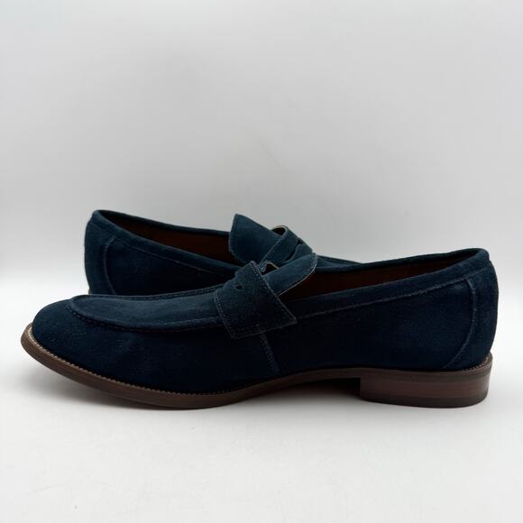 Florsheim Mens Rucci Penny Loafers US 11 M Navy Suede Slip On GUC main image 6